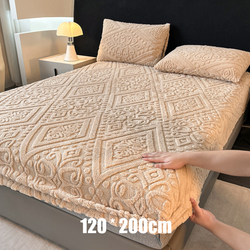 ⏳Limited-time 50% off💥360° All-Around Stretch Plush Knit Fitted Sheet