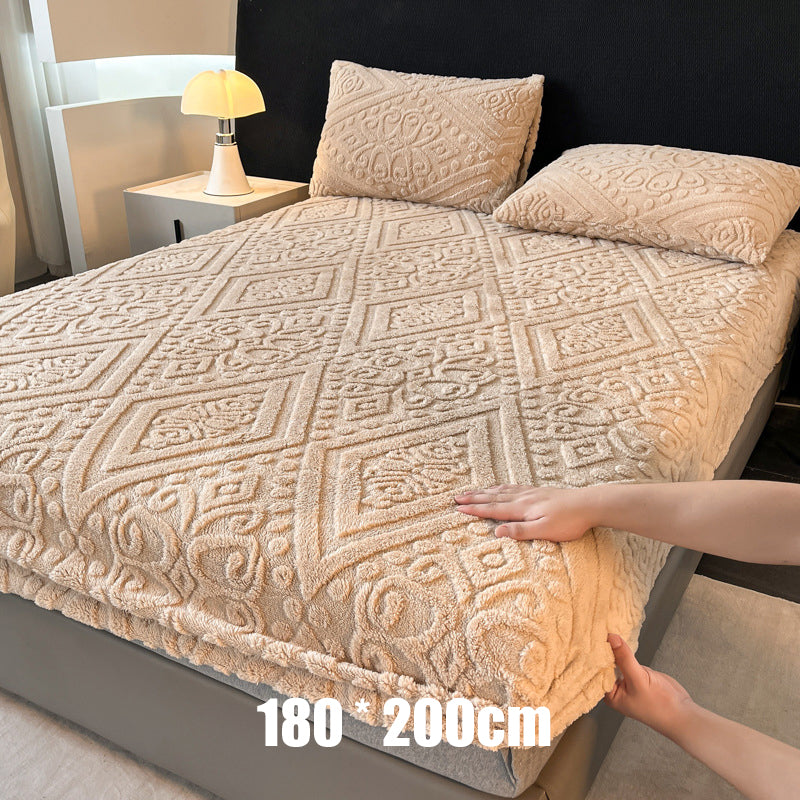 ⏳Limited-time 50% off💥360° All-Around Stretch Plush Knit Fitted Sheet