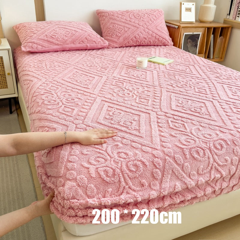 ⏳Limited-time 50% off💥360° All-Around Stretch Plush Knit Fitted Sheet