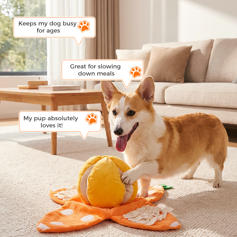 🍊Hide & Seek Orange Plush Dog Toy🐶