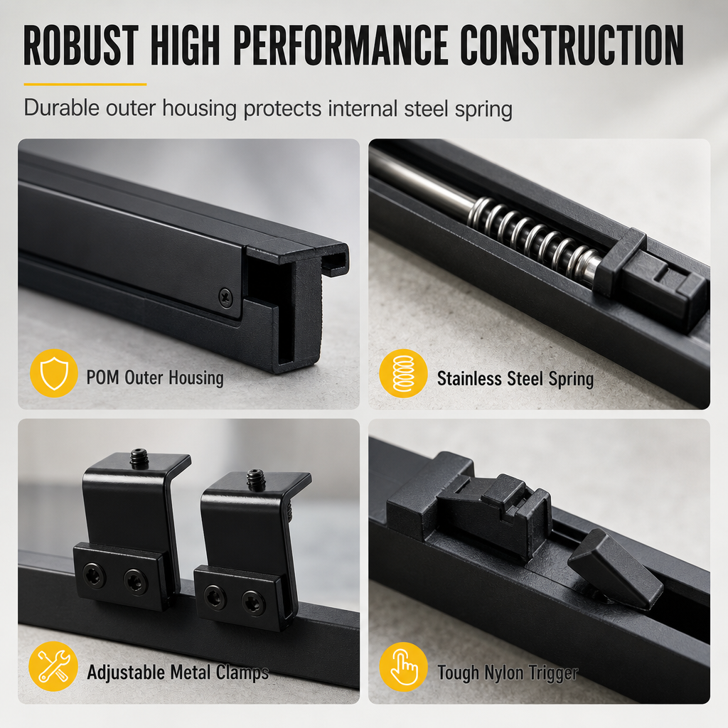 📢📢50% OFF !! ⏰Sliding Barn Door Soft Close Mechanism POM Material Track Buffer Damper Kit with No-Drill Installation
