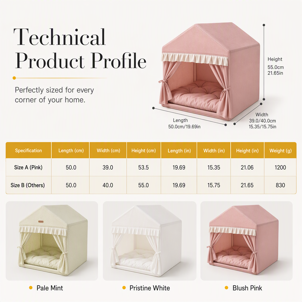 📢📢50% OFF !! ⏰Semi-Enclosed Indoor Pet Tent House – Cloud-Like Thickened Padding for Joint Relief, Breathable Mesh Roof & Draft-Free Secure Design – All-Season Cozy Sanctuary for Cats & Dogs in Any Corner 🐾