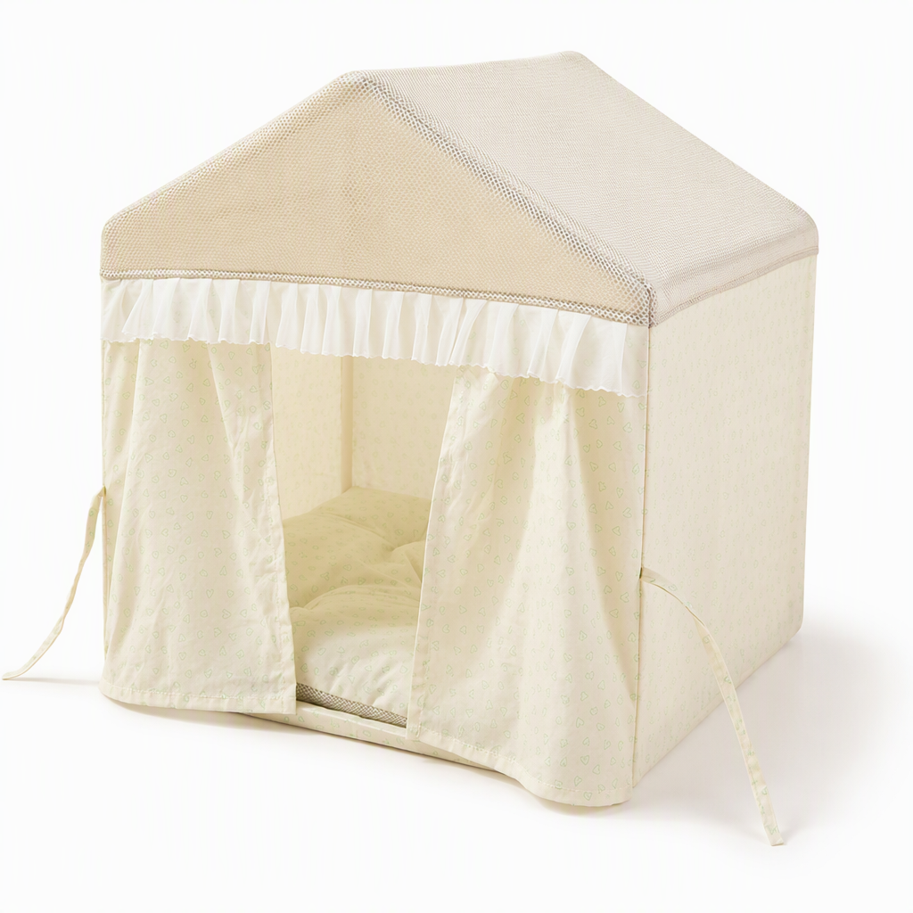 📢📢50% OFF !! ⏰Semi-Enclosed Indoor Pet Tent House – Cloud-Like Thickened Padding for Joint Relief, Breathable Mesh Roof & Draft-Free Secure Design – All-Season Cozy Sanctuary for Cats & Dogs in Any Corner 🐾