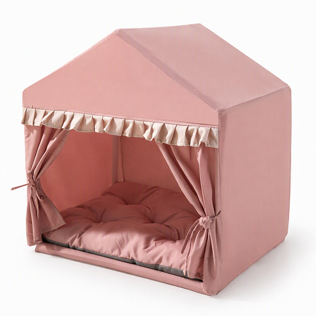 📢📢50% OFF !! ⏰Semi-Enclosed Indoor Pet Tent House – Cloud-Like Thickened Padding for Joint Relief, Breathable Mesh Roof & Draft-Free Secure Design – All-Season Cozy Sanctuary for Cats & Dogs in Any Corner 🐾