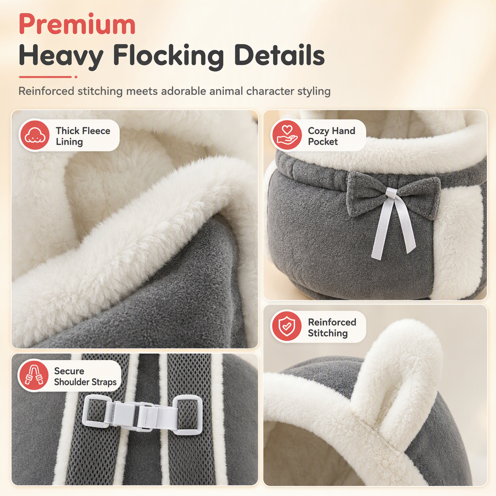 🐾 Limited-Time Offer! 🔥 Fleece-Lined Pet Carrier Backpack 🎒– Keep Your Cat Cosy & Close on Chilly Autumn & Winter Adventures ✨