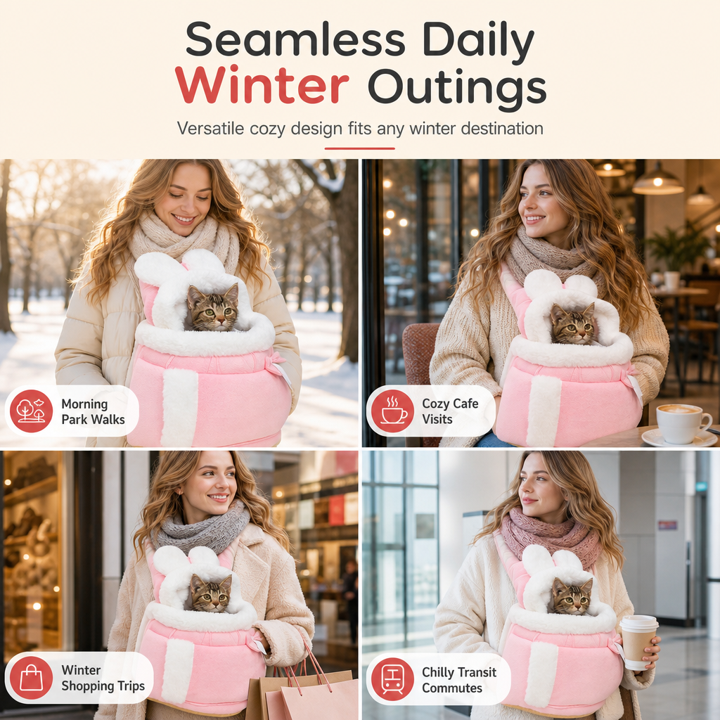🐾 Limited-Time Offer! 🔥 Fleece-Lined Pet Carrier Backpack 🎒– Keep Your Cat Cosy & Close on Chilly Autumn & Winter Adventures ✨