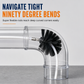 Rotary Chimney and Dryer Duct Cleaning Brush Kit with Flexible Rods and Nylon Brush Head for Boiler and Pipe Cleaning