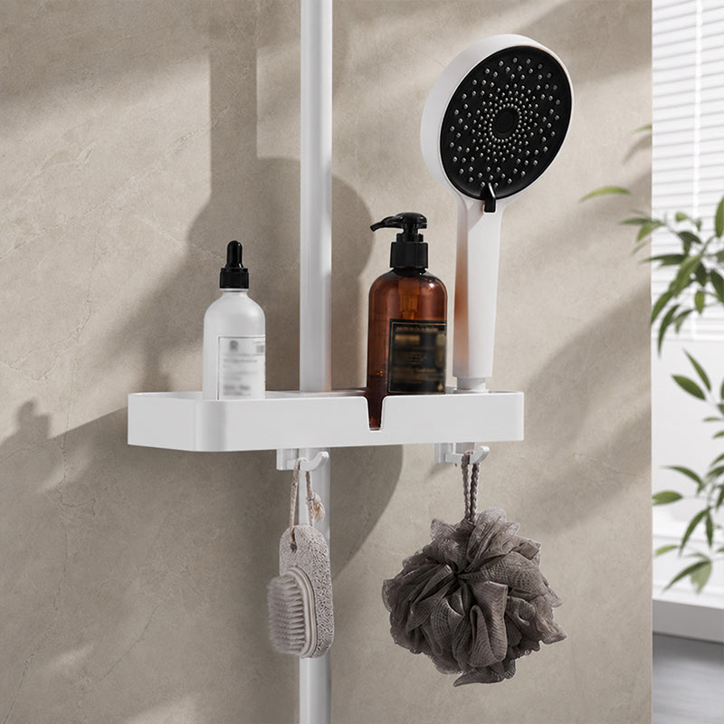 🚿 Adjustable Shower Riser Rail Storage Rack – No-Drill Clamp-On Organizer for Shampoo & Soap ✨