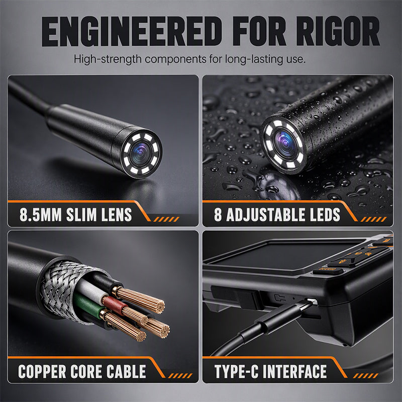 📢📢50% OFF !! ⏰HD Inspection Endoscope – See Inside Pipes, Engines & Tight Spaces Clearly, A Handy Tool for DIY Checks & Repairs 🔍