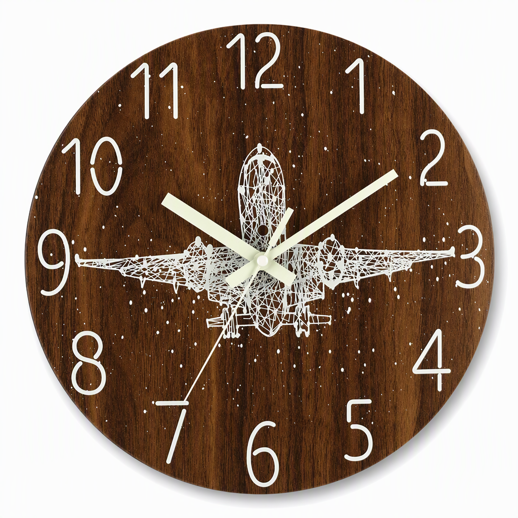 ⏳🔥LIMITED-TIME 50% OFF! ⏰12-Inch Silent Wooden Wall Clock – Luminous Glow & MDF Wood Grain✨