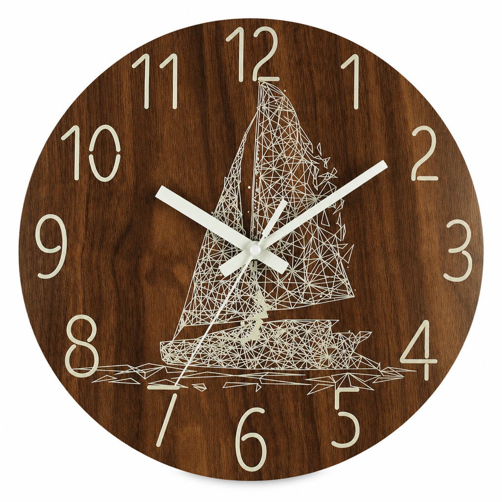⏳🔥LIMITED-TIME 50% OFF! ⏰12-Inch Silent Wooden Wall Clock – Luminous Glow & MDF Wood Grain✨