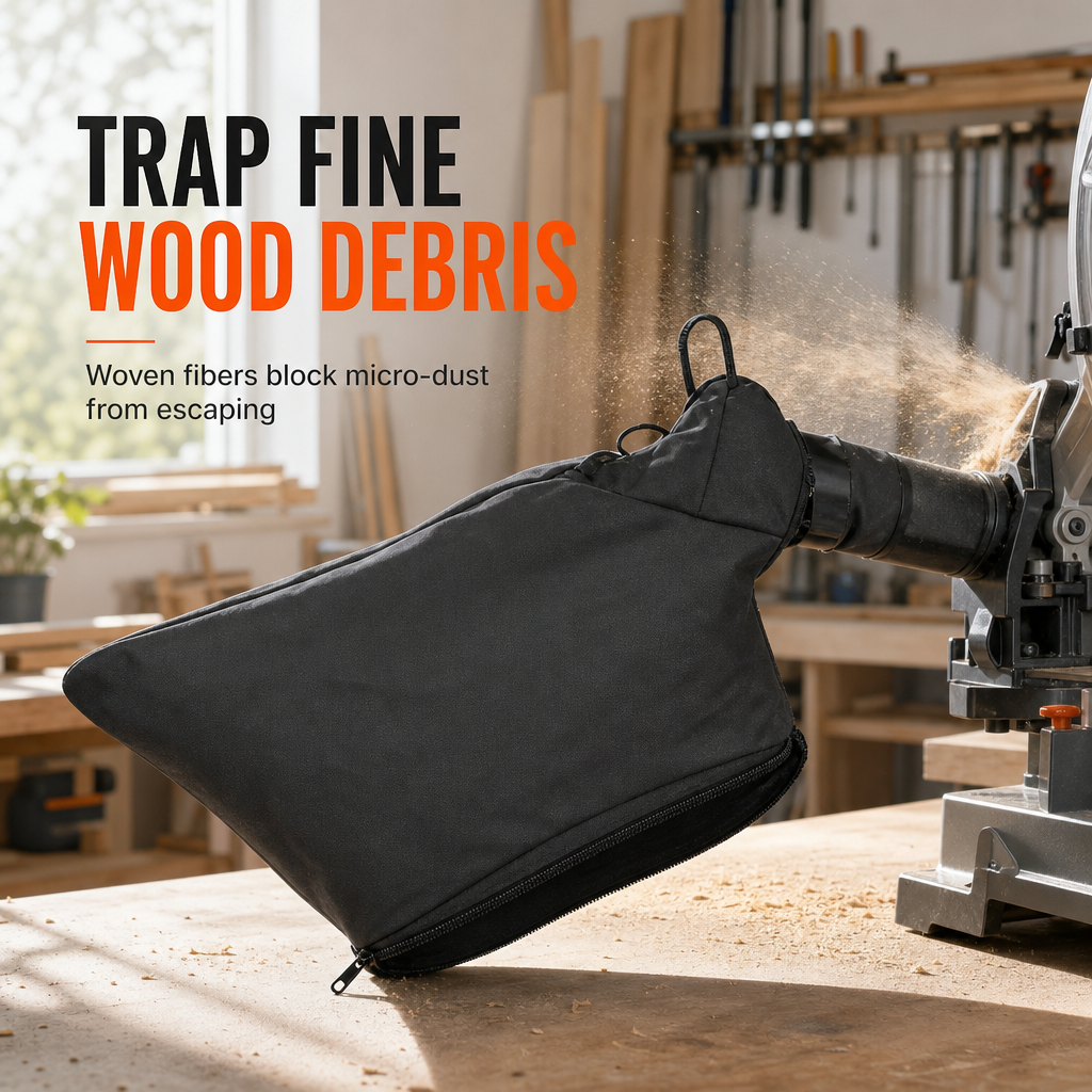 📢📢50% OFF !! ⏰Dust Collection Bag with Steel Wire Clamp for 10 Inch 255 Aluminum and Miter Saw