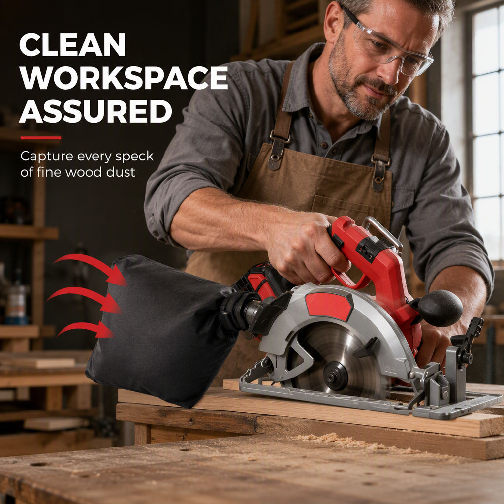 📢📢50% OFF !! ⏰Dust Collection Bag with Steel Wire Clamp for 10 Inch 255 Aluminum and Miter Saw