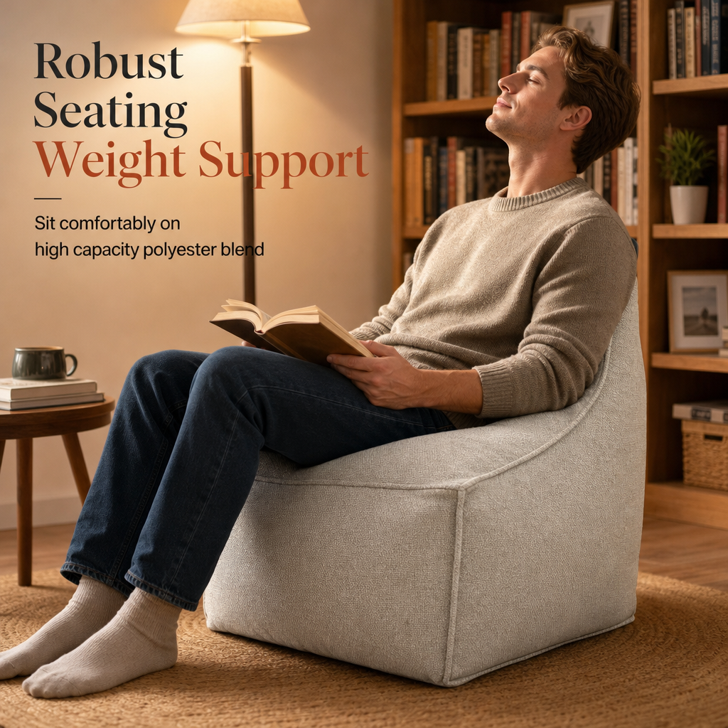🧺 Storage Stool Cover: Fill with Clothes, 100kg Support, Wide Zipper, Washable, 45x45x23cm