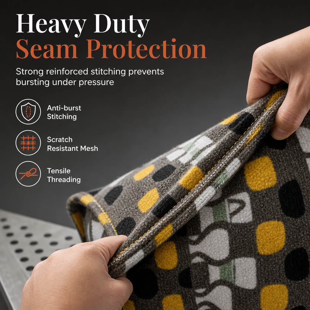🧺 Storage Stool Cover: Fill with Clothes, 100kg Support, Wide Zipper, Washable, 45x45x23cm