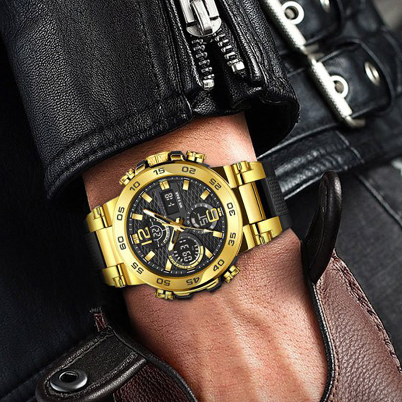 📢 Limited-Time Offer! ⌚ Men's Multifunctional Watch with Dual Display – Dual Time Zones & Everyday Style✨