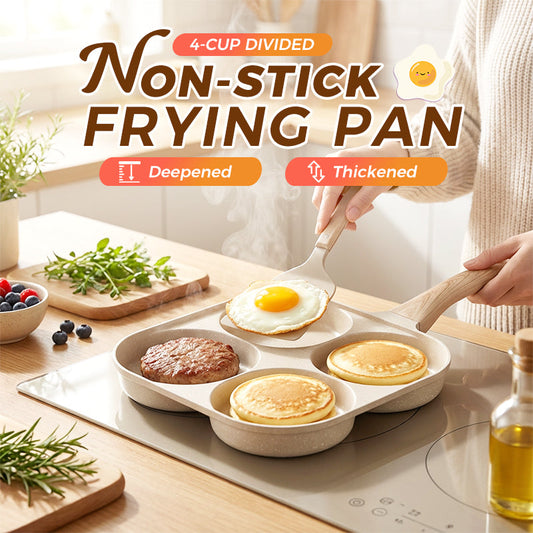 4-Cup Divided Non-Stick Frying Pan For Breakfast