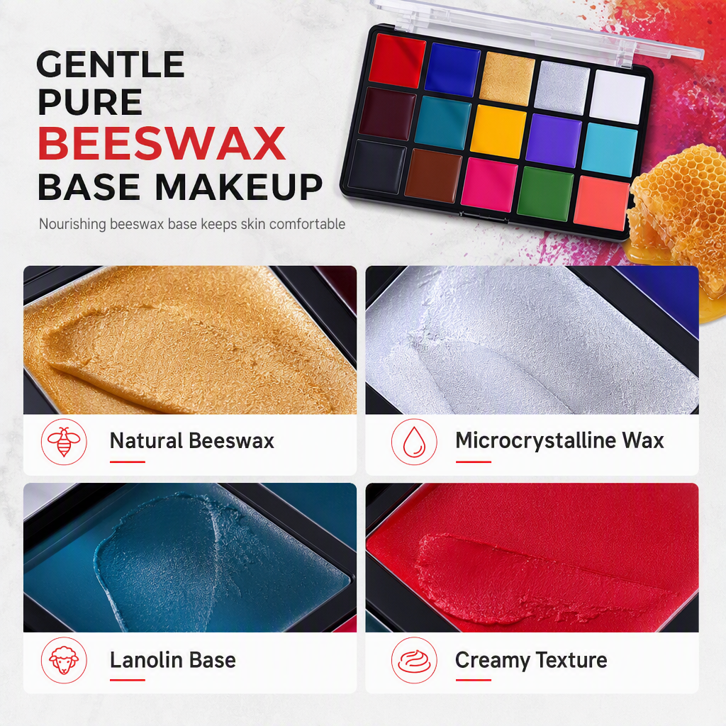 ⏳🔥LIMITED-TIME 50% OFF! ⏰15 Colors Oil Based Face and Body Paint Palette