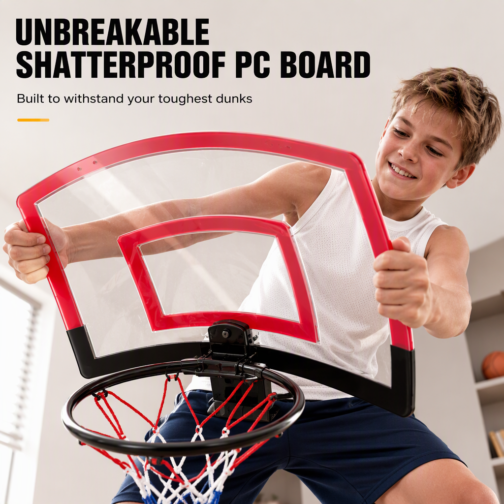 ⏳🔥LIMITED-TIME 50% OFF! ⏰No Drill Wall Mounted Folding Basketball Hoop Toy Set for Kids Indoor and Outdoor Play