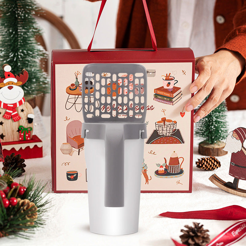 Nice gift* 2 in 1 Cat Scoop Integrated Shovel Bucket