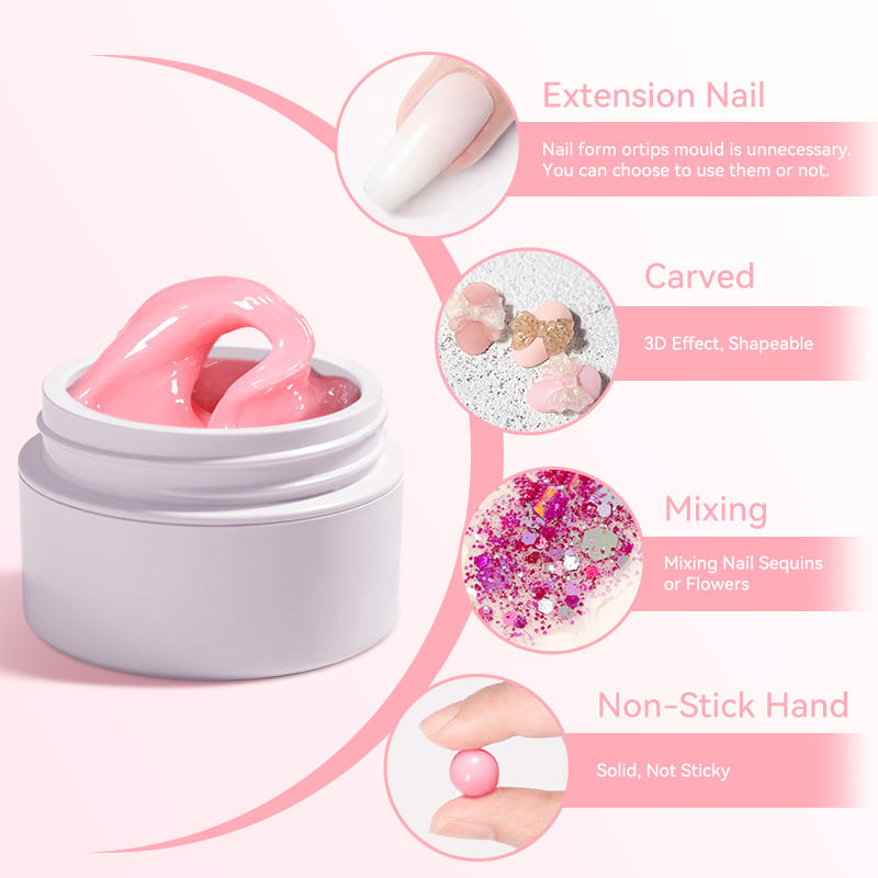 💅✨Time-Limited Special Price: ￡10.99!! ⏳Solid Nail Extension Builder Gel — Non-Flowing, Easy to Use 🥳