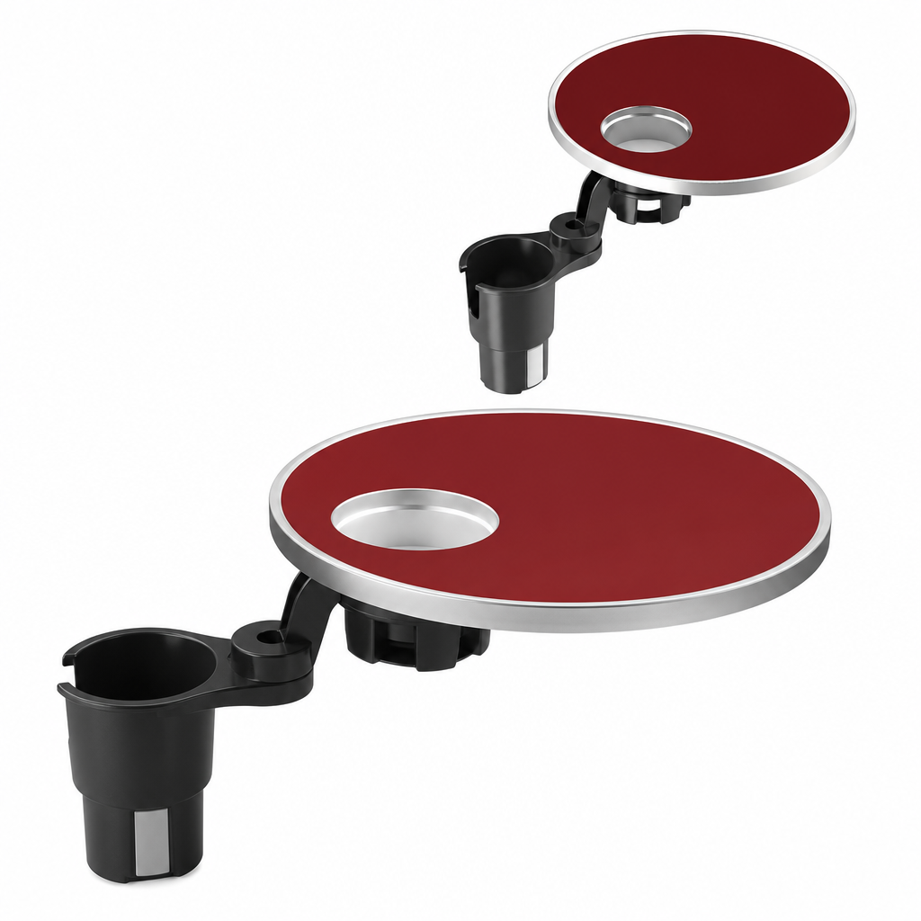 📢📢50% OFF !! ⏰Multifunctional 360 Degree Rotating Car Cup Holder and Food Tray Table Non Slip Wear Resistant Extended Vehicle Dining Tray