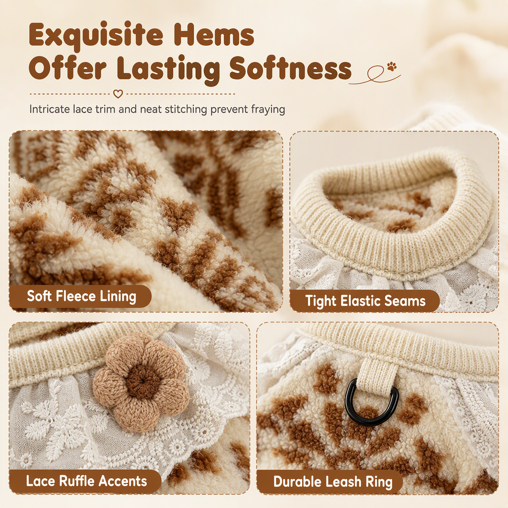 📢📢50% OFF !! ⏰Warm Thickened Pet Sweater Vest High Neck Clothes for Small Dogs and Cats in Autumn and Winter