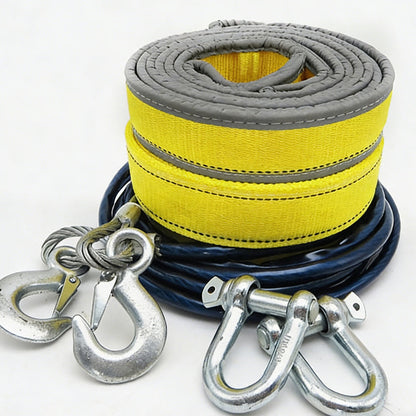🚙 8-Ton Tow Rope with U-Shackle Hooks – Strong & Reliable 💪