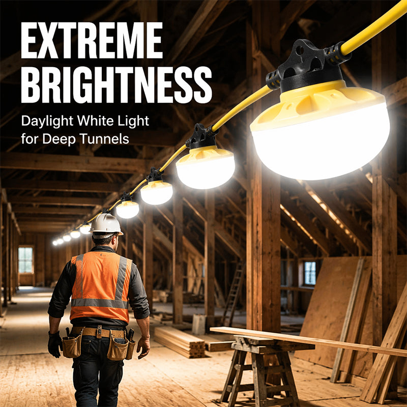 📢📢New Arrival! 💡LED Construction Work Light String – Bright, Portable & Easy to Hang, Light Up Building Sites, Garages & Workshops With Less Fuss ✨