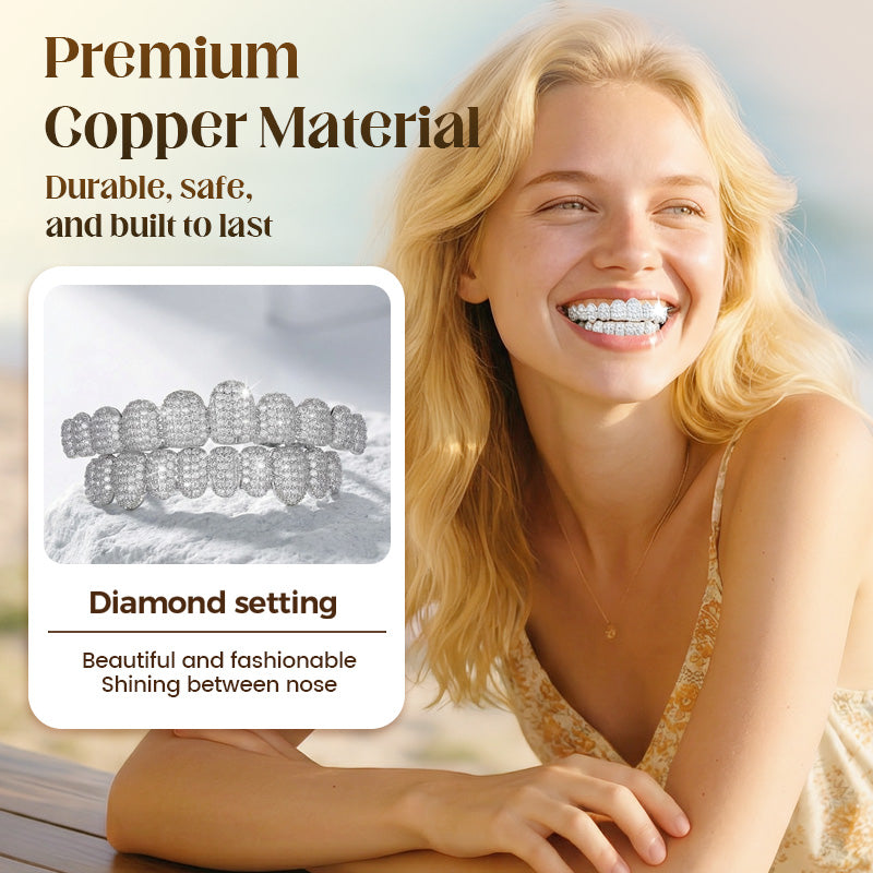 Iced-Out Zircon Hip Hop Grillz Set