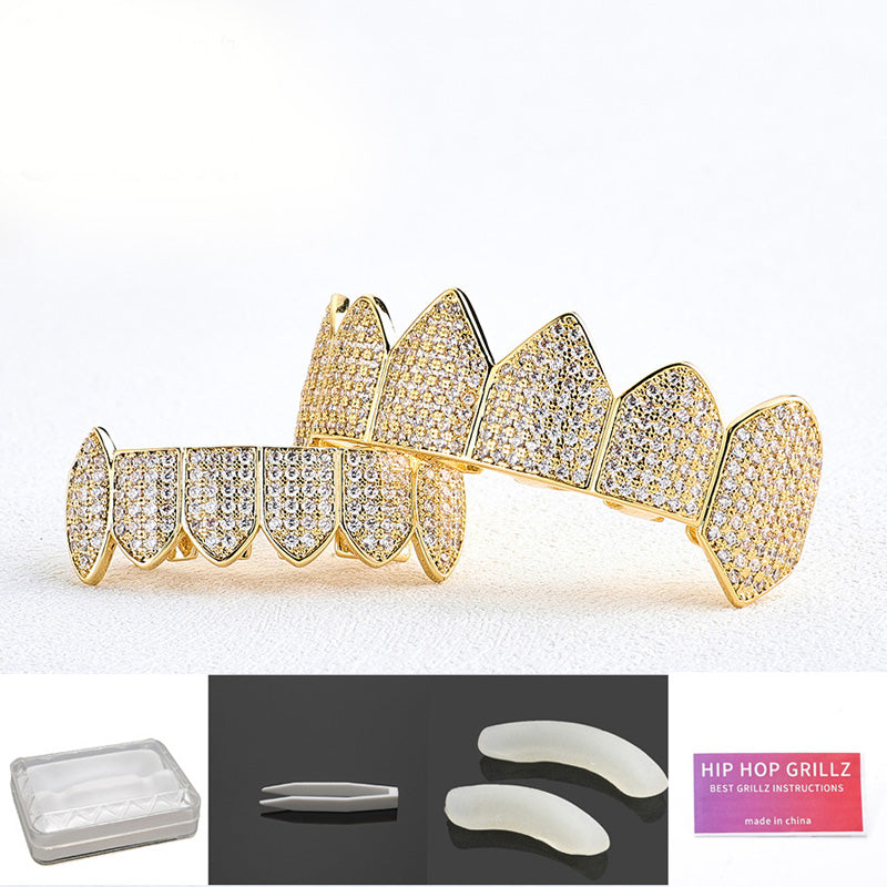 Iced-Out Zircon Hip Hop Grillz Set