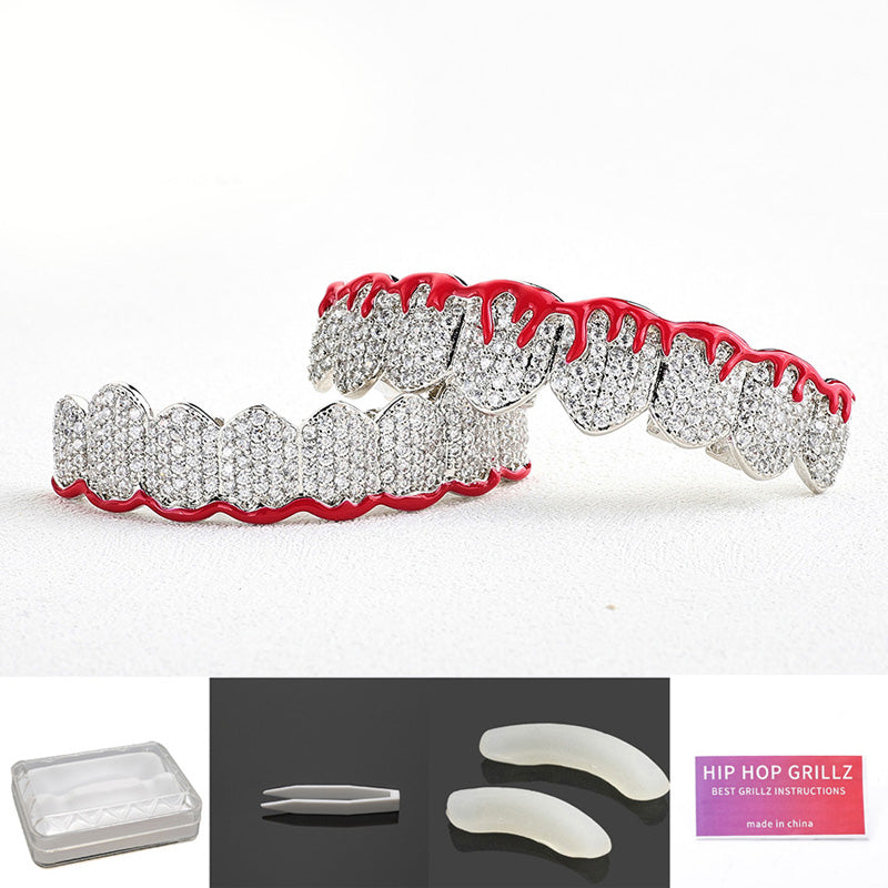 Iced-Out Zircon Hip Hop Grillz Set