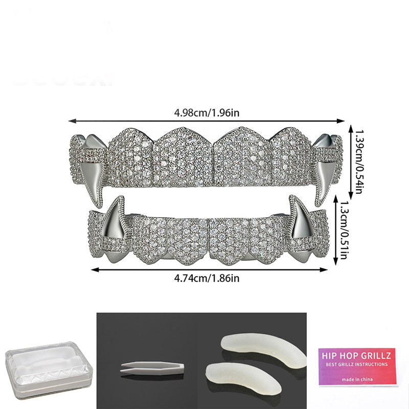 Iced-Out Zircon Hip Hop Grillz Set
