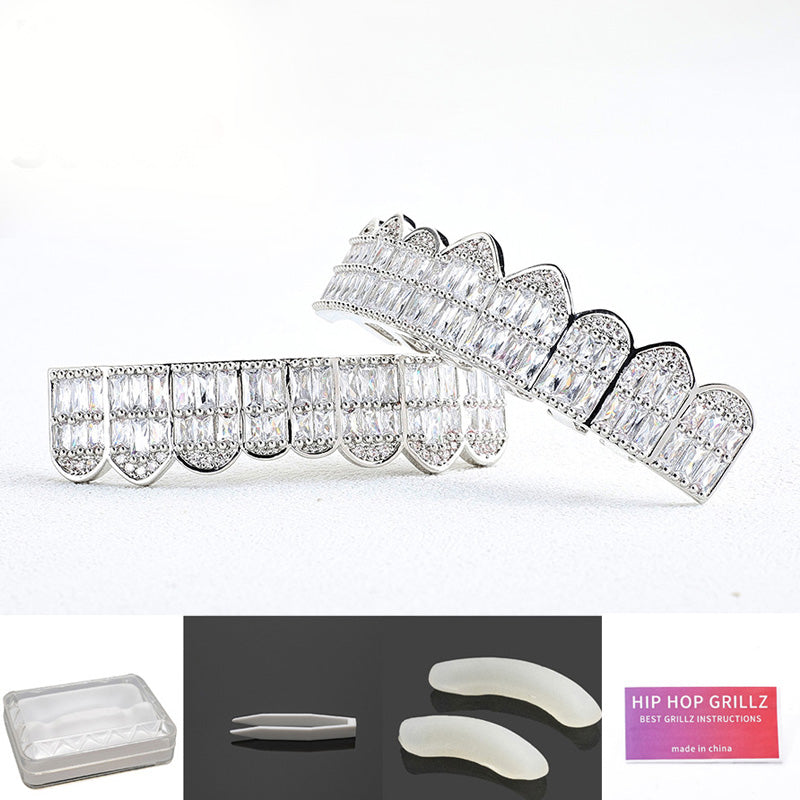 Iced-Out Zircon Hip Hop Grillz Set