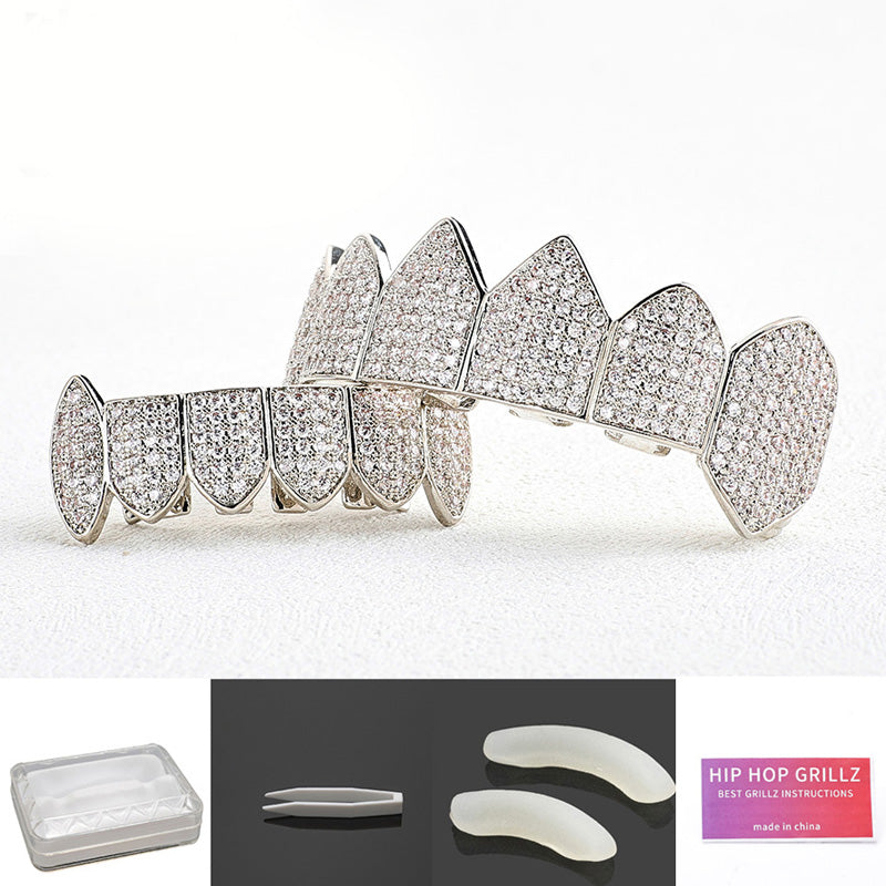 Iced-Out Zircon Hip Hop Grillz Set