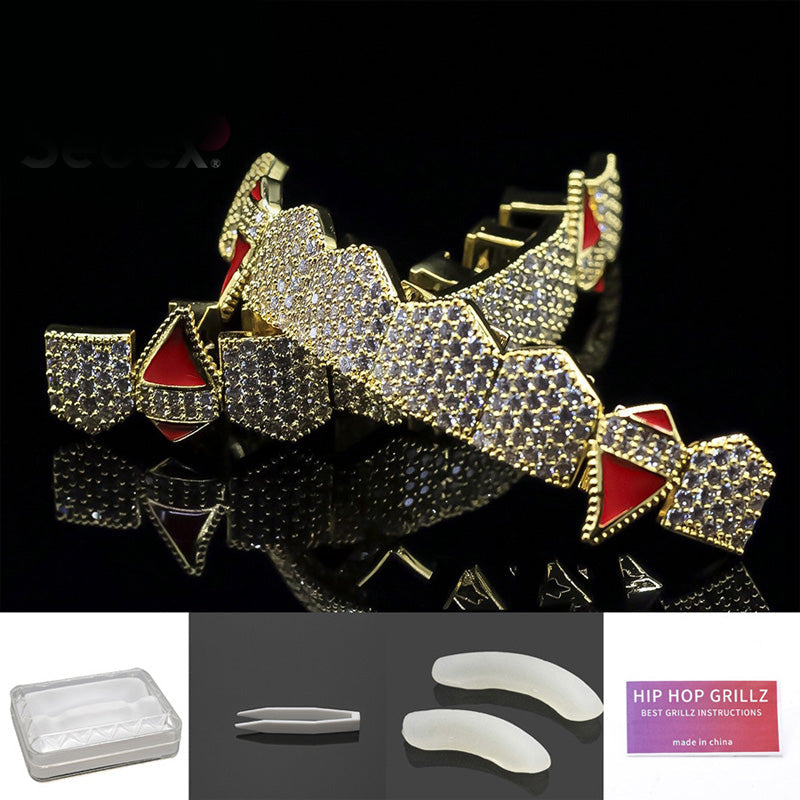 Iced-Out Zircon Hip Hop Grillz Set
