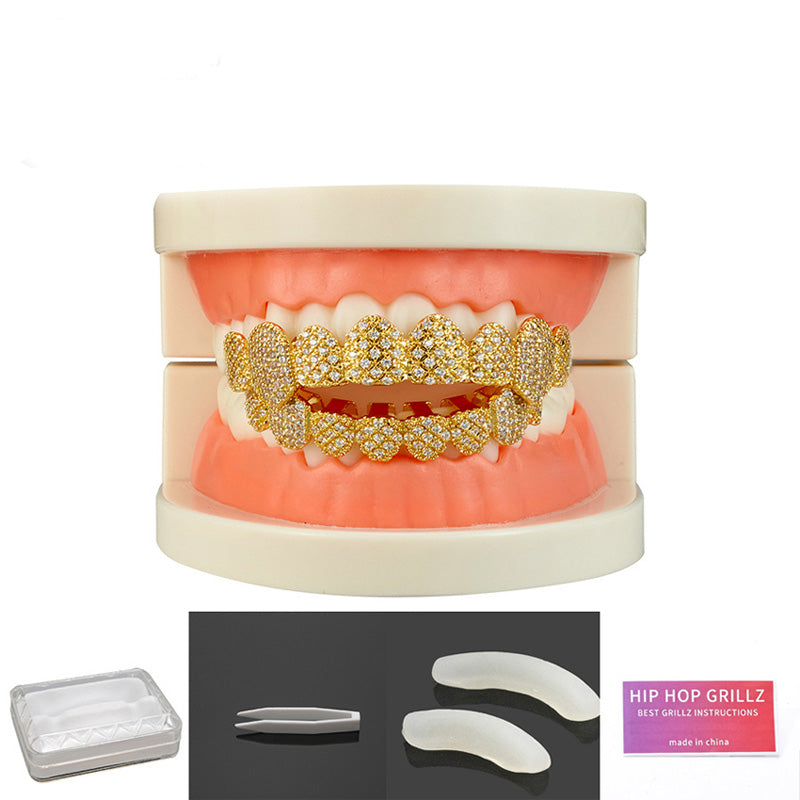 Iced-Out Zircon Hip Hop Grillz Set