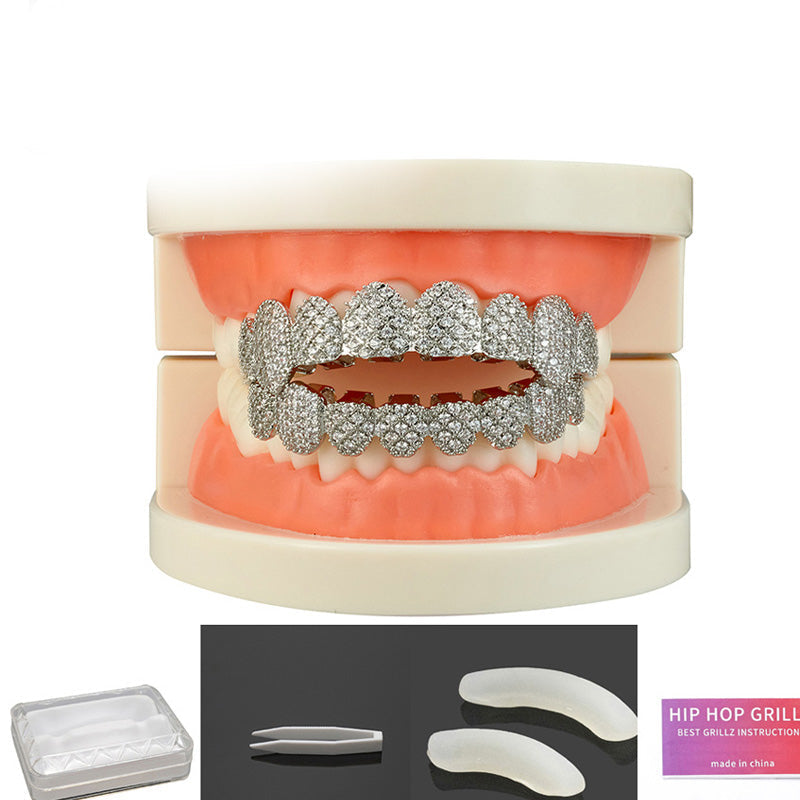 Iced-Out Zircon Hip Hop Grillz Set