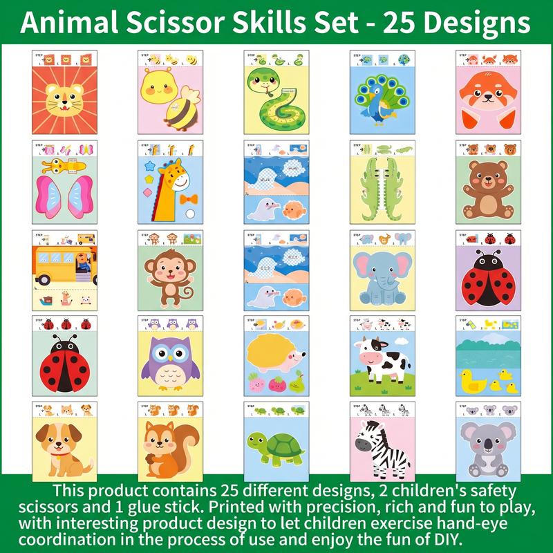 Kids Scissor Skills Activity Book Set