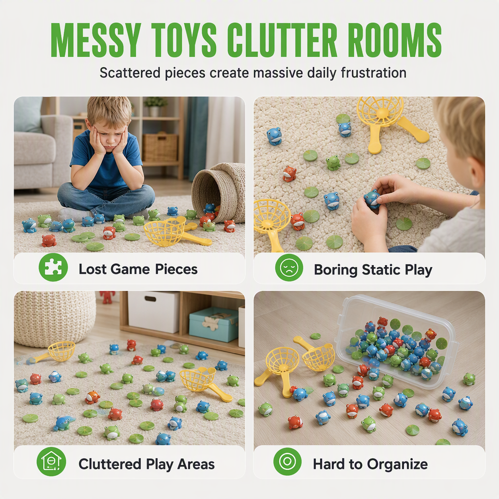Kids Electric Rotating Disc Toy with Bouncing Frogs