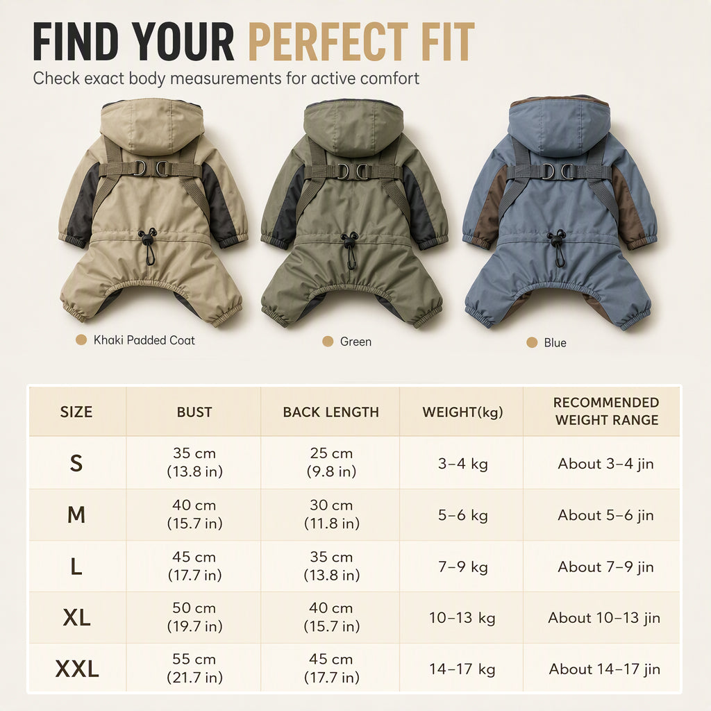 🐕 Winter Pet Jacket: Integrated Leash Ring, Fleece-Lined, Waterproof, Chafe-Free, XS-2XL