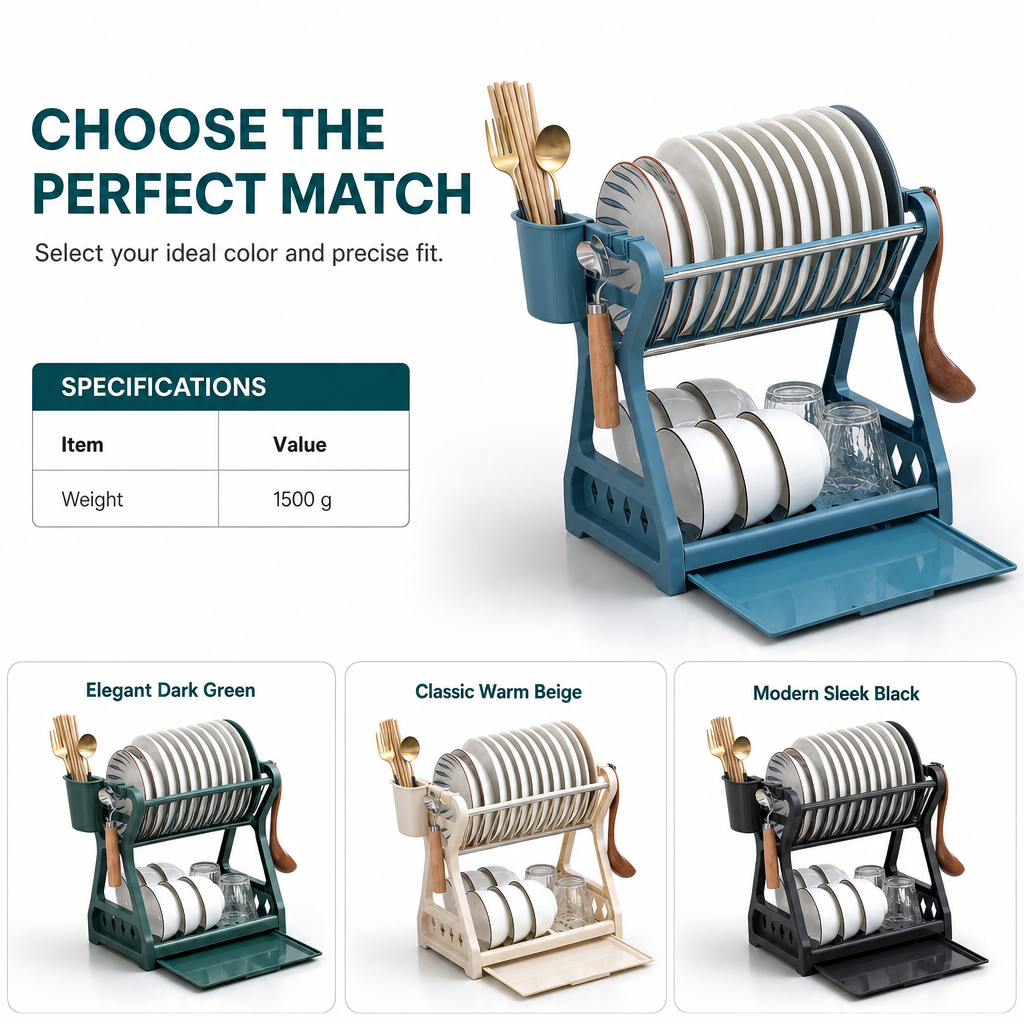 🍽️ Kitchen Dish Drying Rack: Vertical Steel, 12 Plates, Drip Tray, Tool-Free Assembly