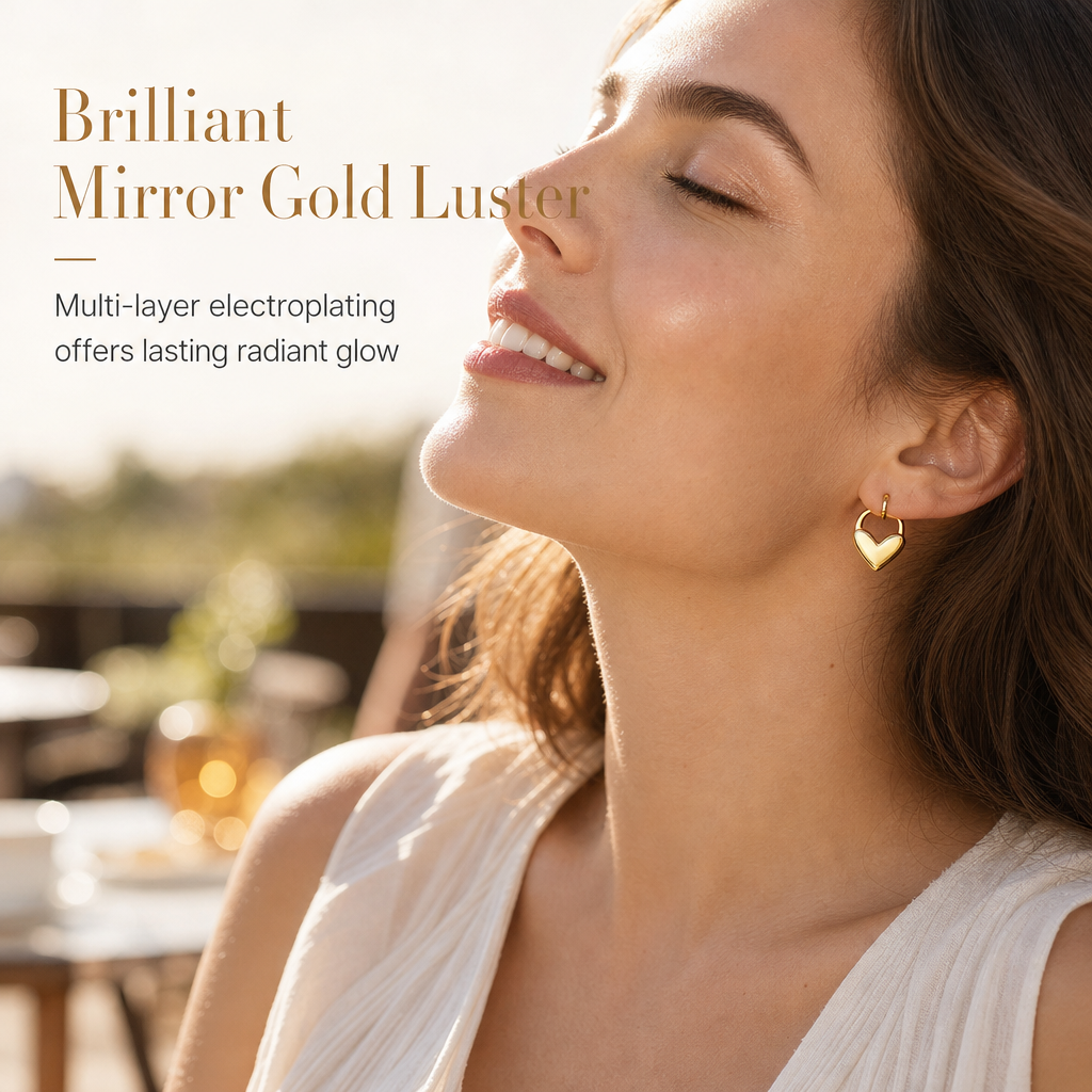 ⏳Limited-time 50% off⏰Minimalist Smooth Heart Huggie Hoop Earrings for Women💖👂