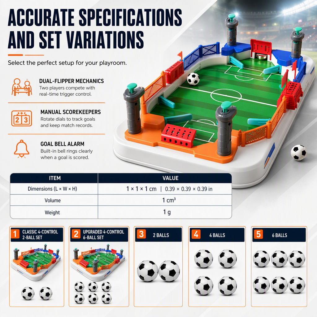 📢 50% OFF! ⚽ 2-Player Tabletop Soccer Game – Fast-Paced Family Fun, Builds Reflexes & Hand-Eye Coordination 🏆