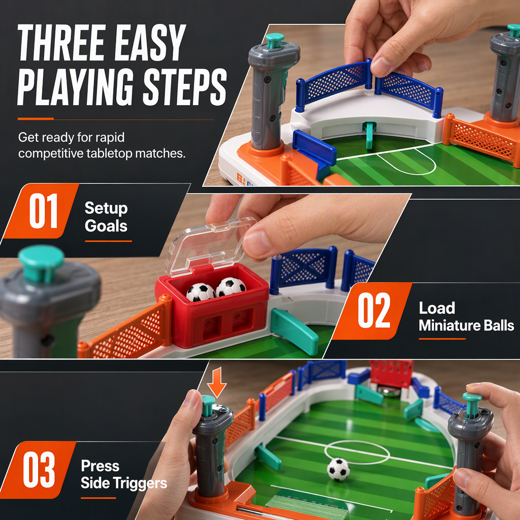📢 50% OFF! ⚽ 2-Player Tabletop Soccer Game – Fast-Paced Family Fun, Builds Reflexes & Hand-Eye Coordination 🏆