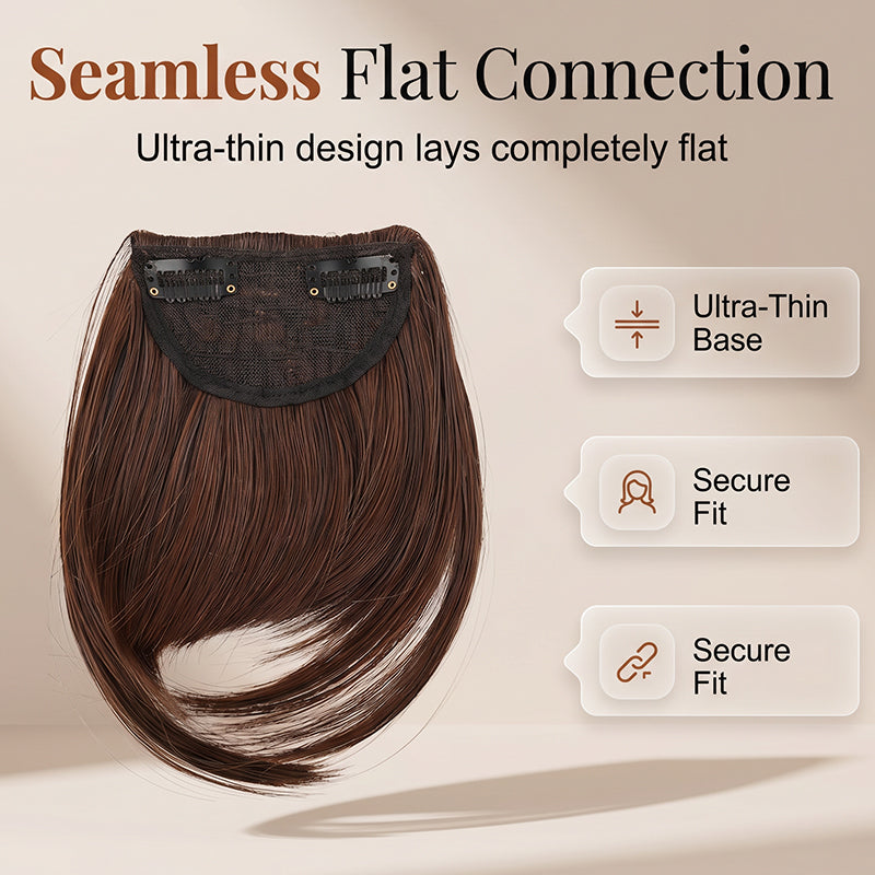 💇‍♀️Synthetic Straight Fringe Bangs Hair Extension – Instant Hairstyle Change✨