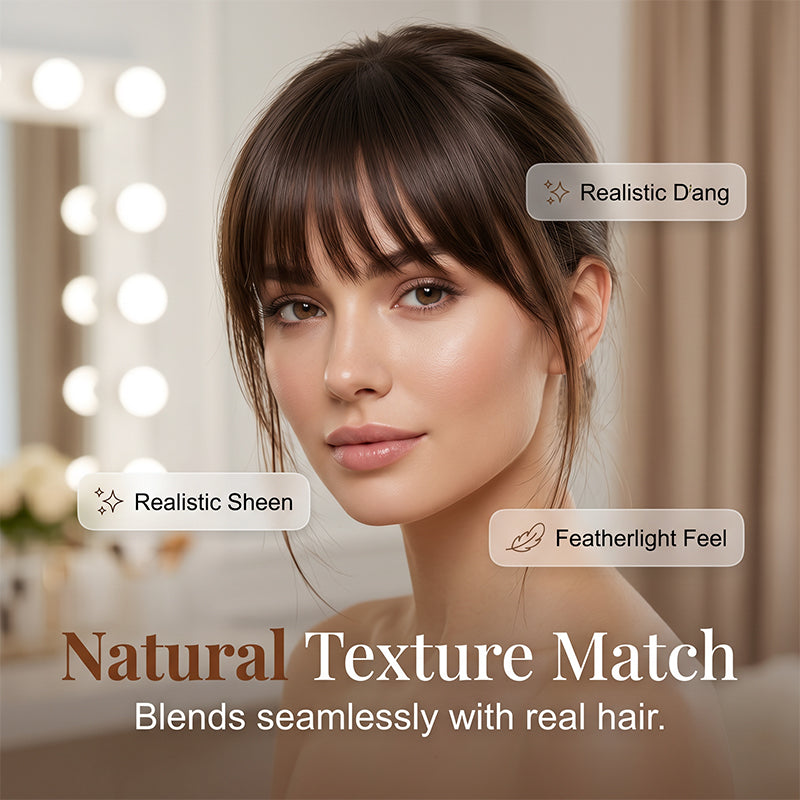 💇‍♀️Synthetic Straight Fringe Bangs Hair Extension – Instant Hairstyle Change✨