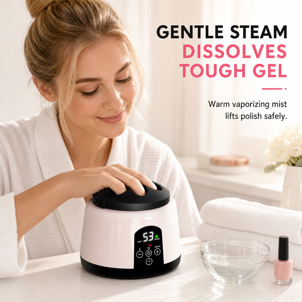 36W Electric Steam Nail Polish Remover Machine Professional Gel Polish and Acrylic Removal Device for Manicures