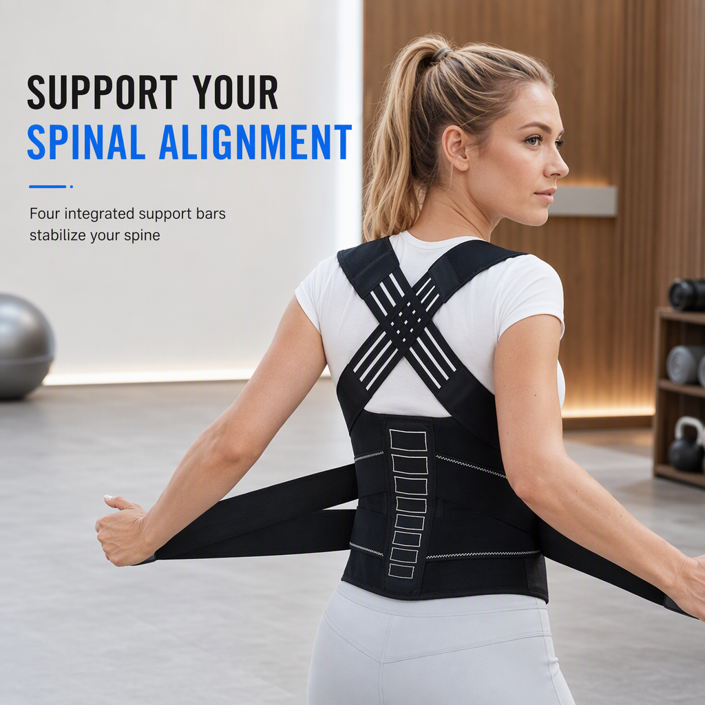 📢50% OFF! 🧍 Adjustable Back Posture Corrector for Adults