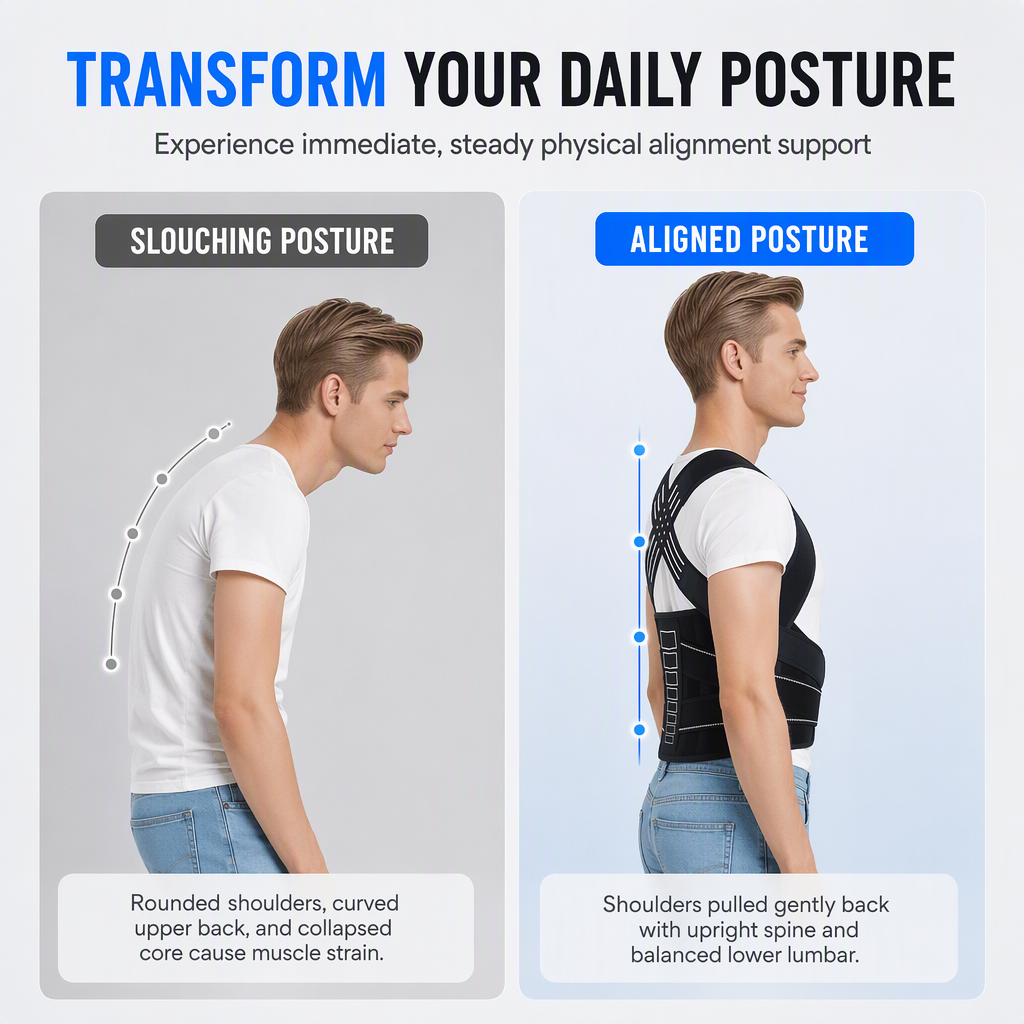 📢50% OFF! 🧍 Adjustable Back Posture Corrector for Adults